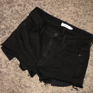 Black Jean Shorts
